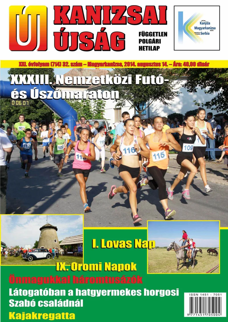 Új Kanizsai Újság, 21. évf. 2014. augusztus 14. 32. sz.
