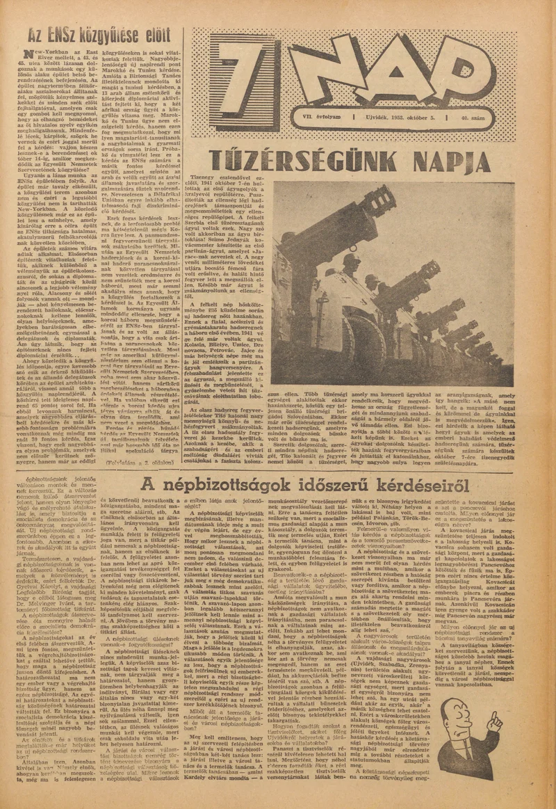 7 Nap, 7. évf. 1952. október 5. 40. sz. 1–12. oldal