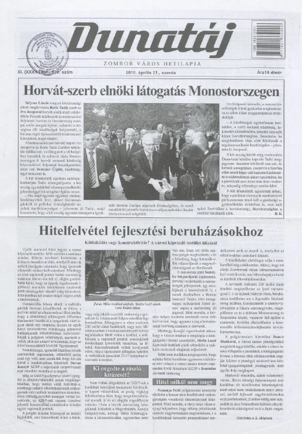 Dunatáj, 12. évf. 2010. április 21. 576. sz.