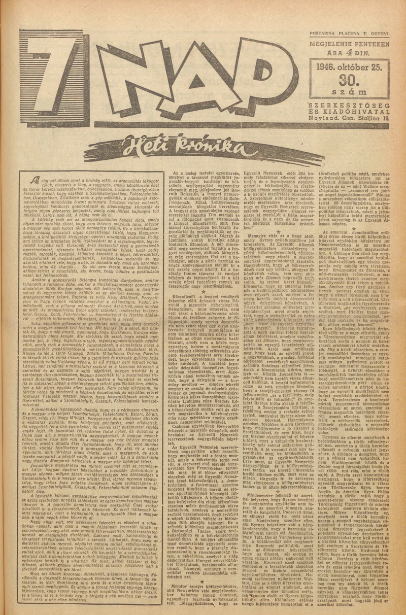 7 Nap, 1. évf. 1946. október 25. 30. sz. 1–10. oldal