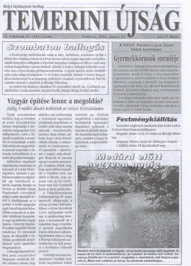 Temerini Újság, 10. évf. 2004. június 10. 24. sz.