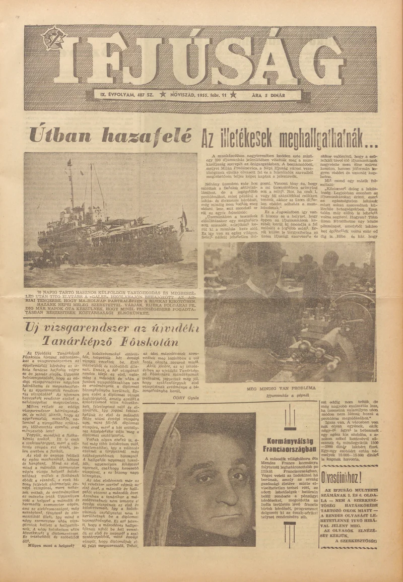 Ifjúság, 11. évf. 1955. február 11. 487. sz.