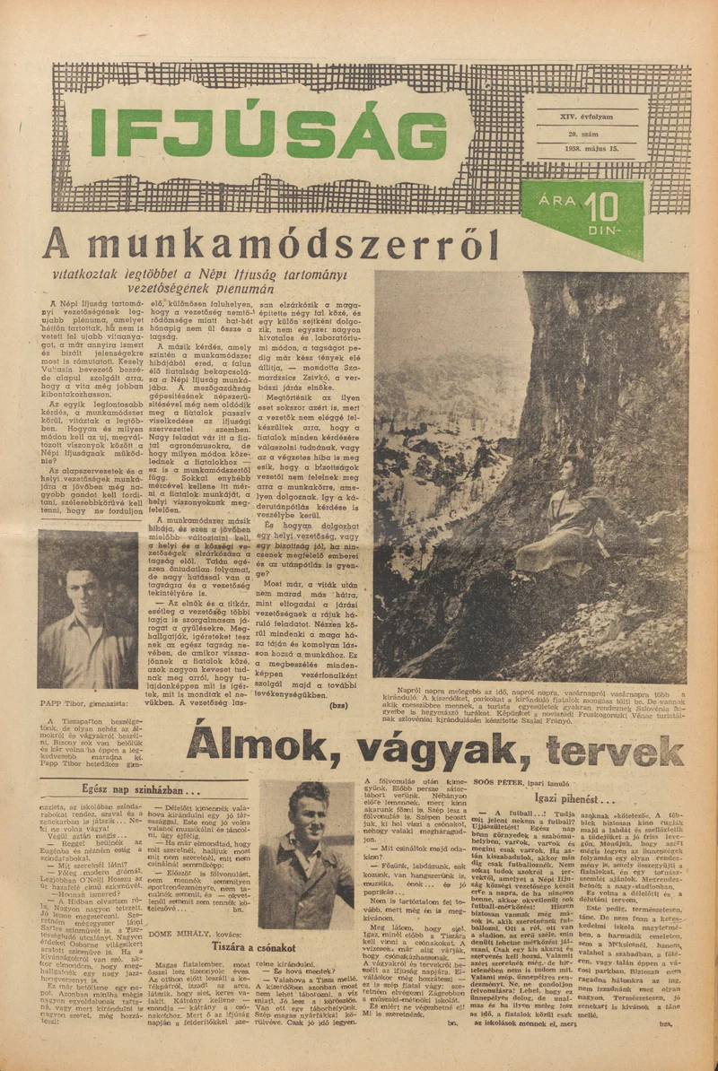 Ifjúság, 14. évf. 1958. május 15. 20. sz.
