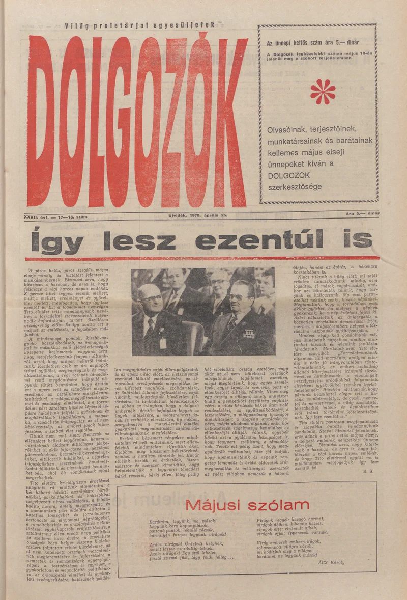 Dolgozók, 33. évf. 1979. április 26. 17–18. sz.