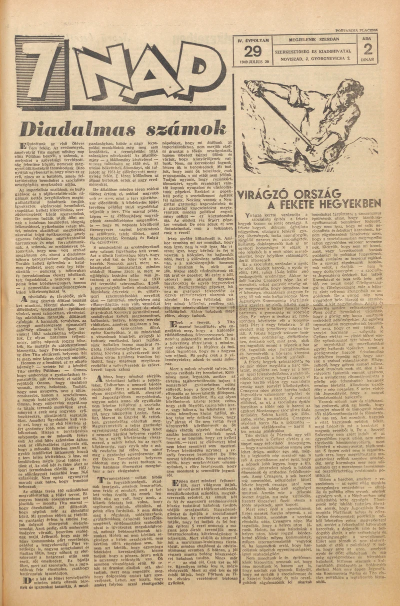7 Nap, 4. évf. 1949. július 20. 29. sz. 1–4. oldal
