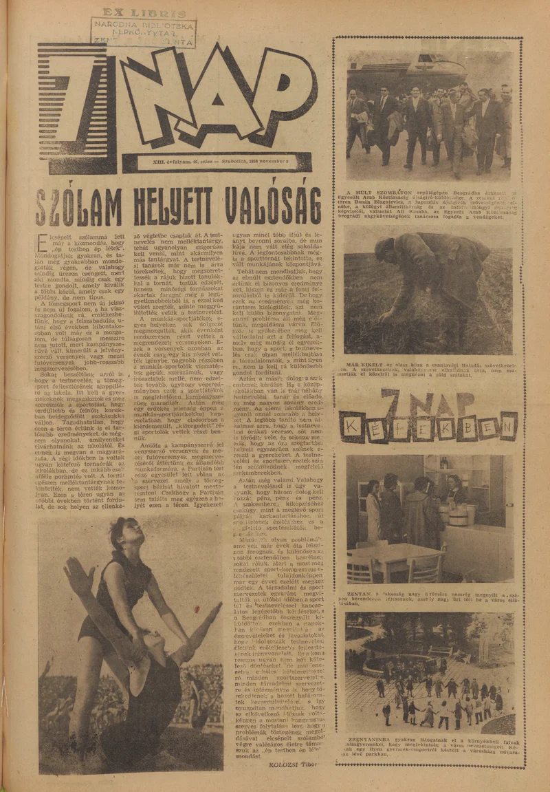 7 Nap, 13. évf. 1958. november 9. 46. sz. 1–20. oldal