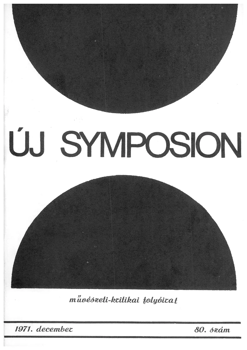 Új Symposion, 7. évf. 1971. december. 80. sz. 384–442. oldal