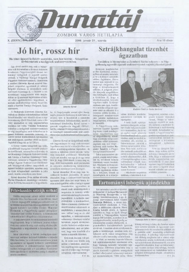 Dunatáj, 11. évf. 2009. január 21. 511. sz.