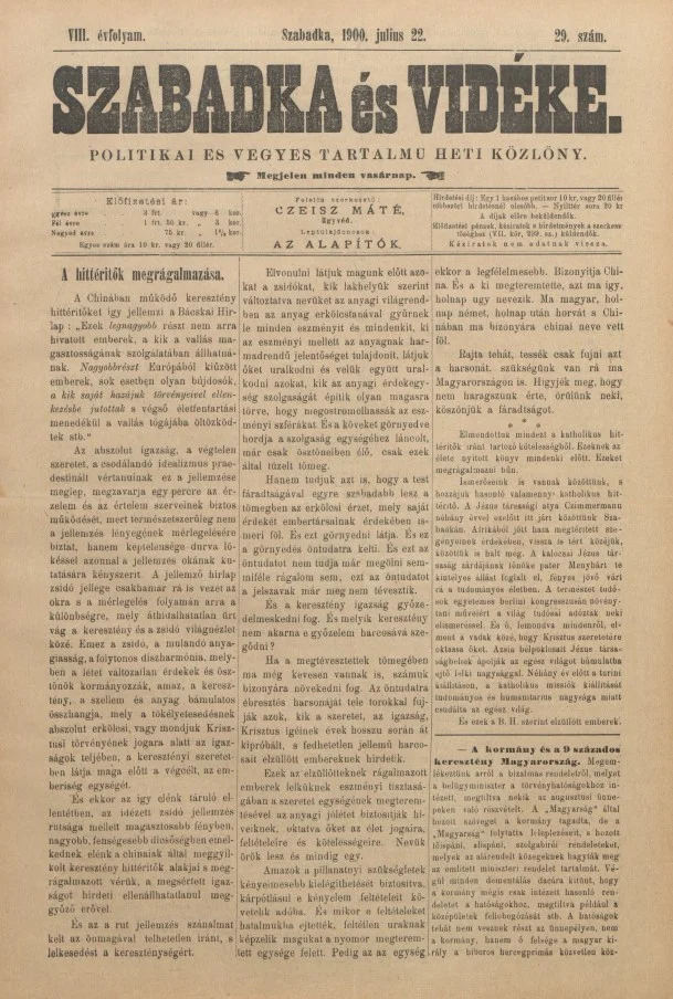 Szabadka és vidéke II, 8. évf. 1990. július 22. 29. sz.