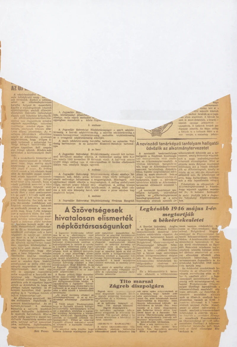 Ifjúság Szava, 1. évf. 1945. december 27. 19. sz.