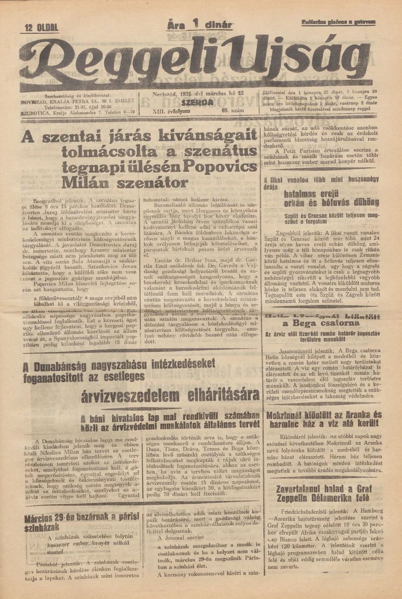 Reggeli Újság, 13. évf. 1932. március 23. 69. sz.