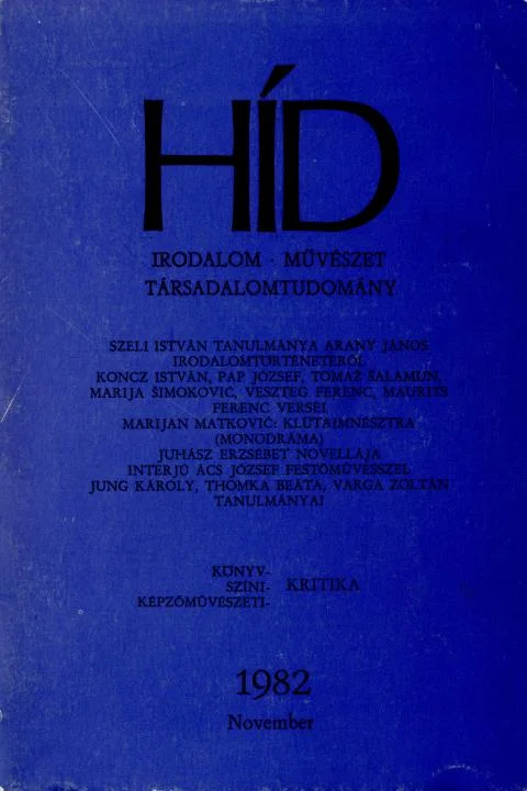 Híd, 46. évf. 1982. november. 11. sz. 1225–1348. oldal
