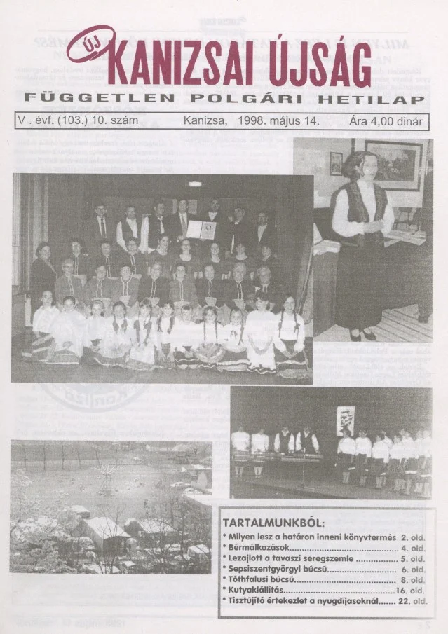 Új Kanizsai Újság, 5. évf. 1998. május 14. 10. sz.