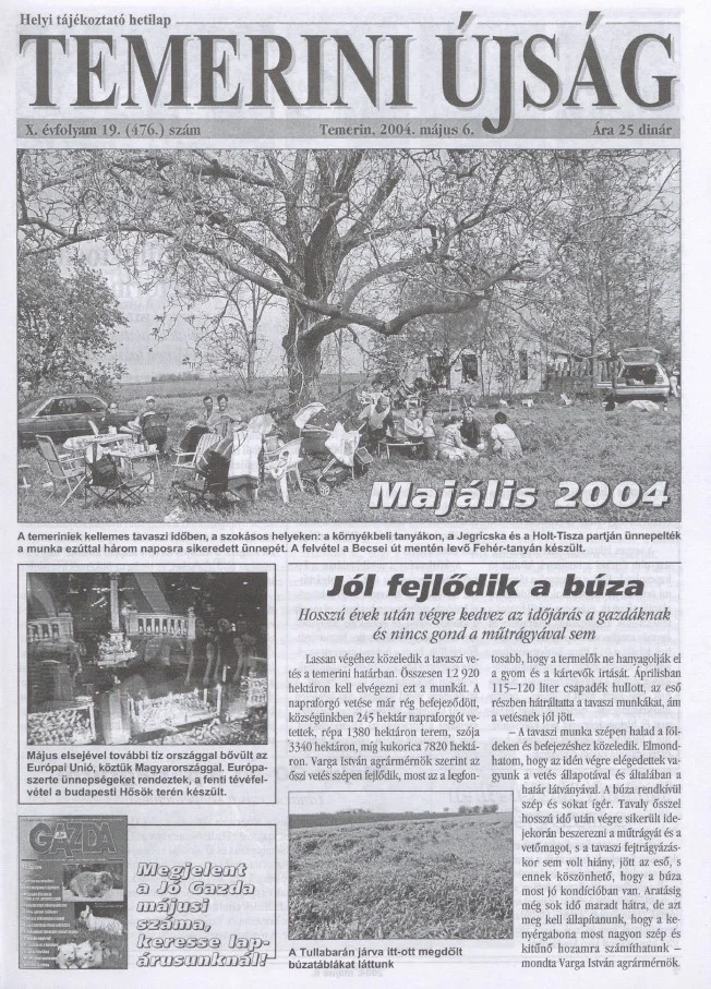 Temerini Újság, 10. évf. 2004. május 6. 19. sz.