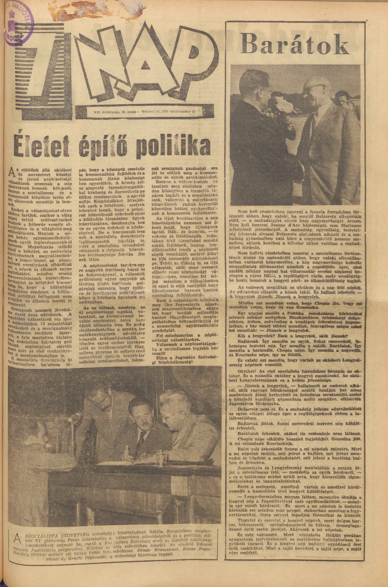 7 Nap, 12. évf. 1957. szeptember 15. 38. sz.