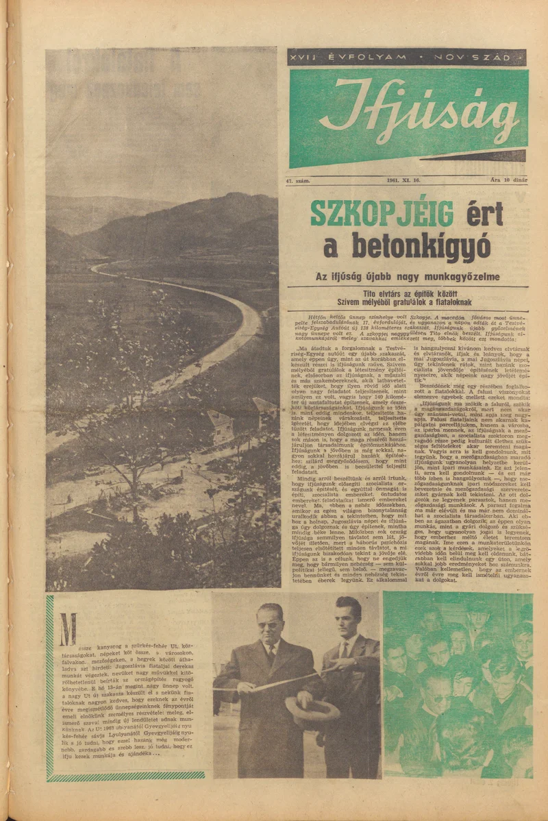 Ifjúság, 17. évf. 1961. november 16. 47. sz.