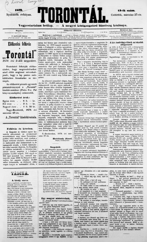 Torontál, 8. évf. 1879. március 27. 13. sz.