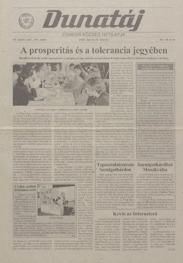 Dunatáj, 7. évf. 2005. április 20. 315. sz.
