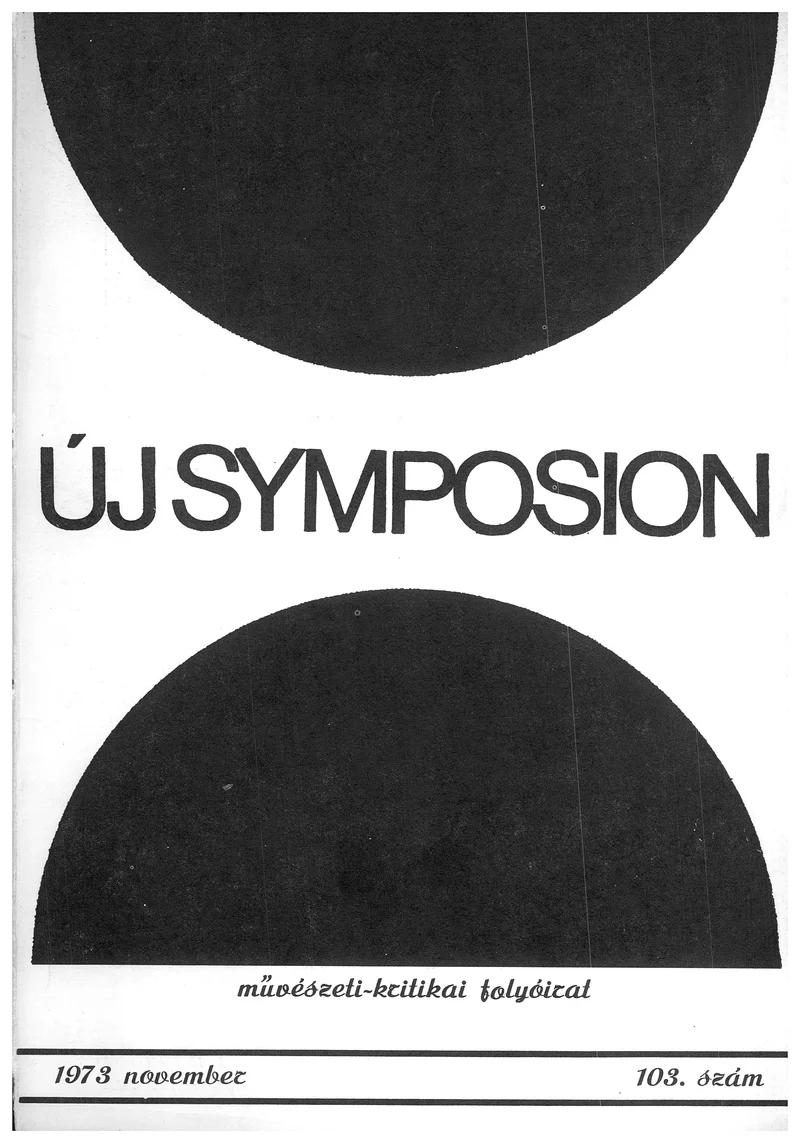 Új Symposion, 9. évf. 1973. november. 103. sz. 1029–1076. oldal