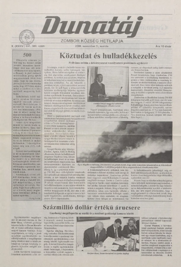 Dunatáj, 10. évf. 2008. november 5. 500. sz.