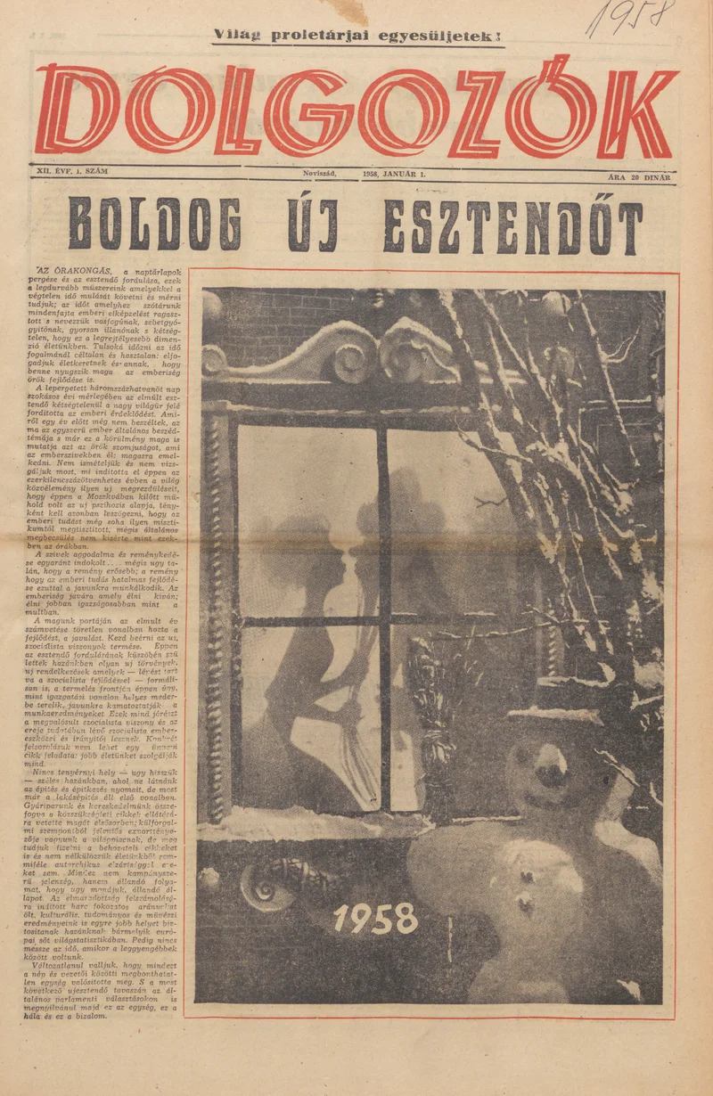 Dolgozók, 12. évf. 1958. január 1. 1. sz.