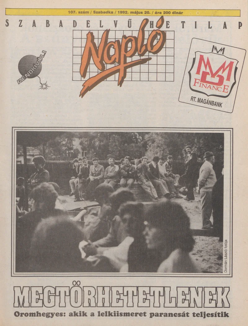 Napló - Szabadelvű hetilap, 3. évf. 1992. május 20. 107. sz.