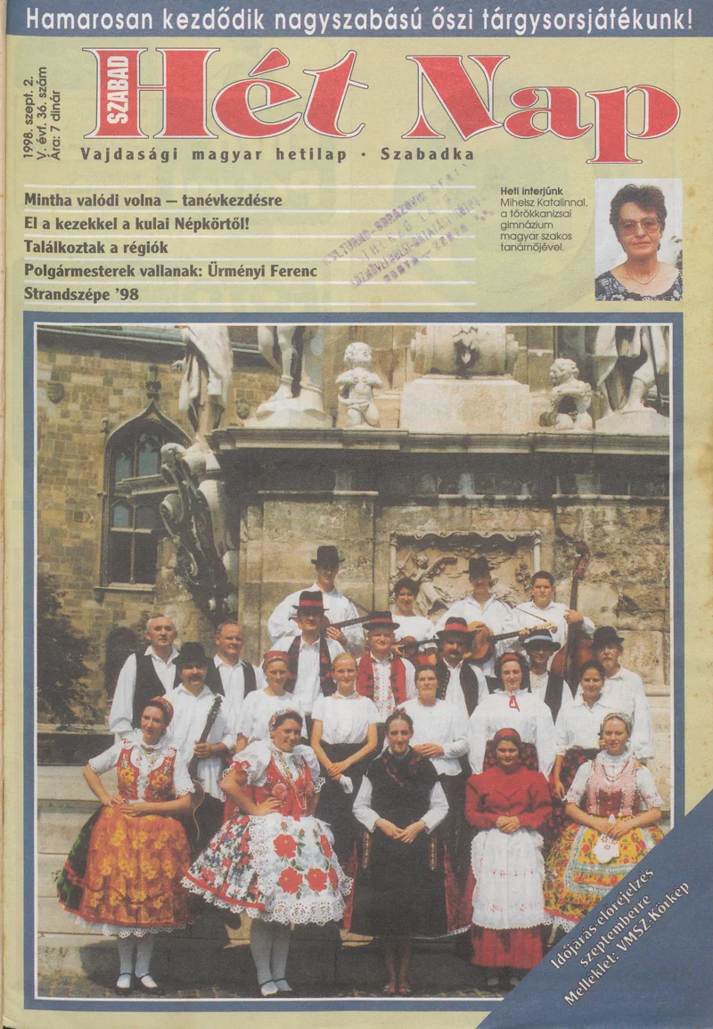 Szabad Hét Nap, 5. évf. 1998. szeptember 2. 36. sz.