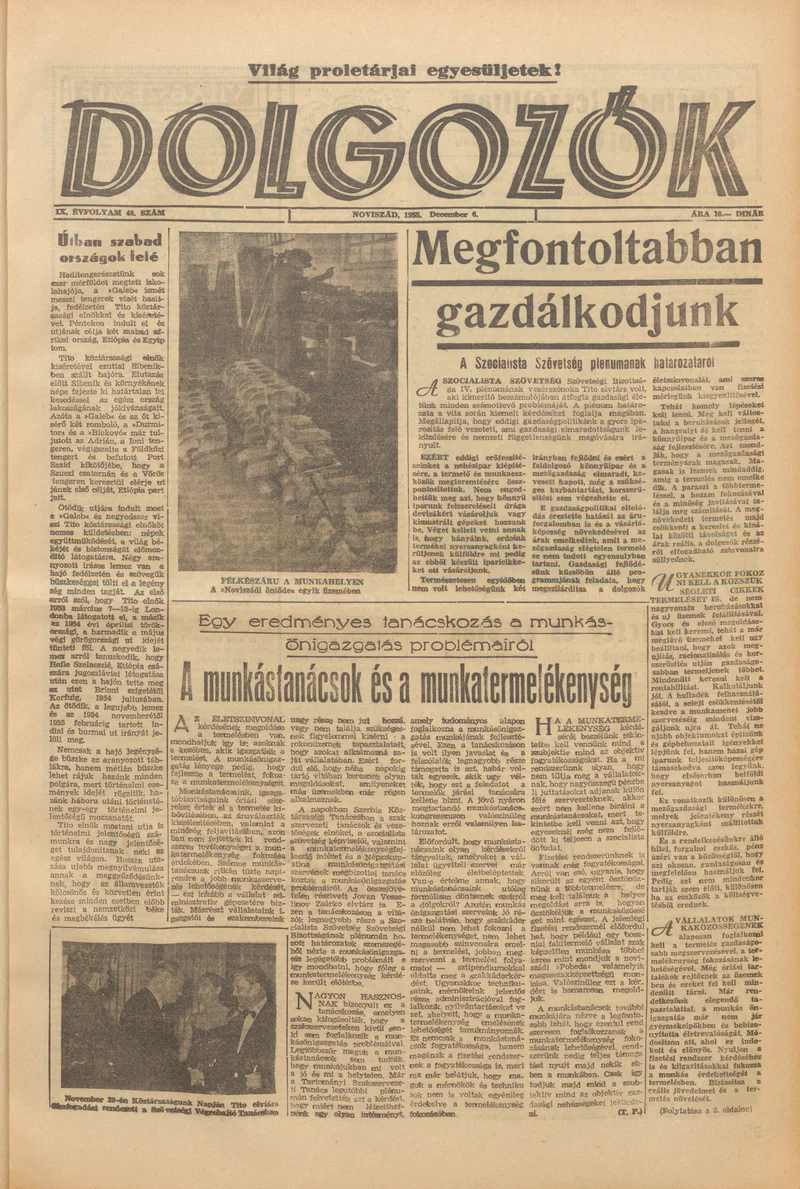 Dolgozók, 9. évf. 1955. december 6. 48. sz.