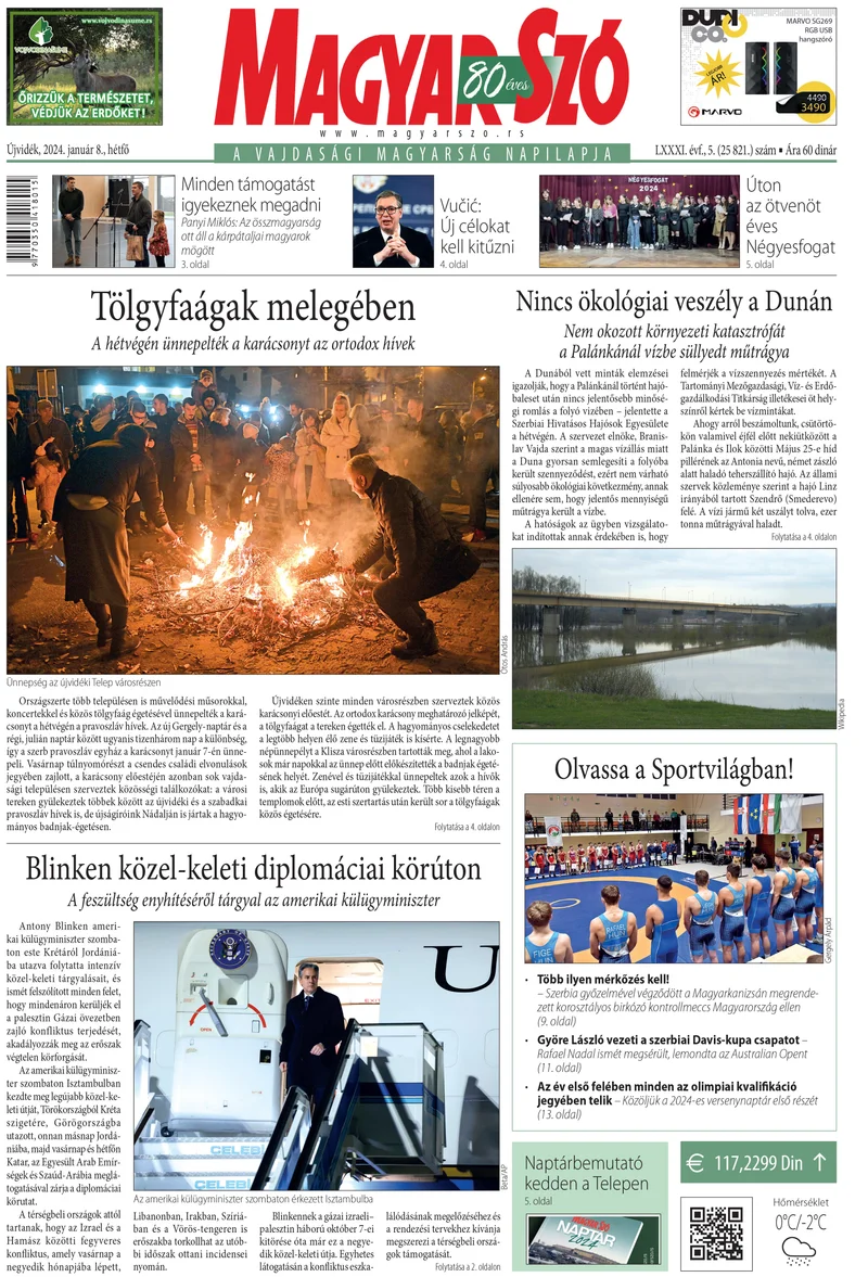 Magyar Szó, 81. évf. 2024. január 8. 5. sz. 1–16. oldal