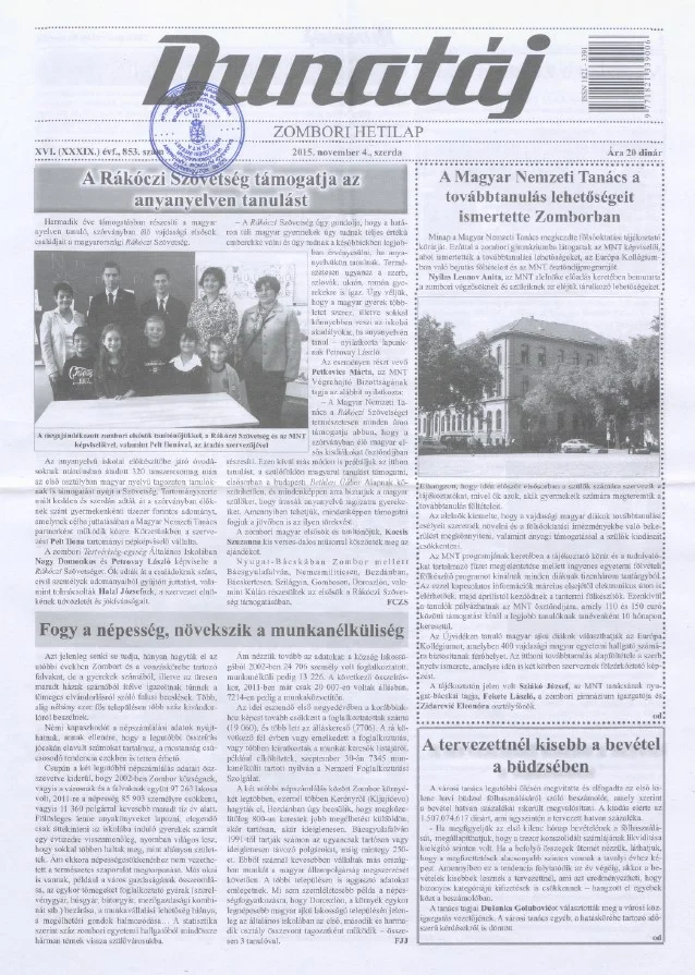 Dunatáj, 17. évf. 2015. november 4. 853. sz.