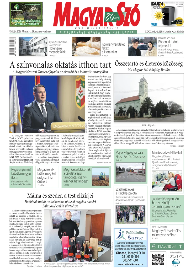 Magyar Szó, 81. évf. 2024. február 24. – 25. 45. sz. 1–32. oldal