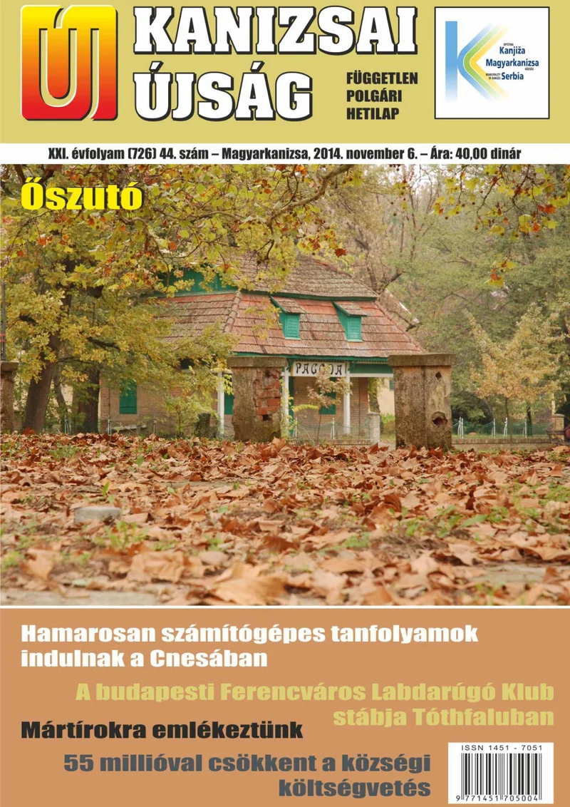 Új Kanizsai Újság, 21. évf. 2014. november 6. 44. sz.