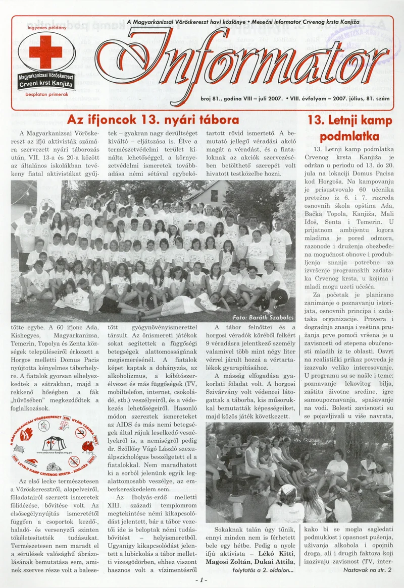 Informator, 8. évf. 2007. július 1. 81. sz.