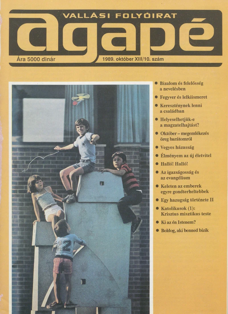 Agape, 13. évf. 1989. október. 10. sz.