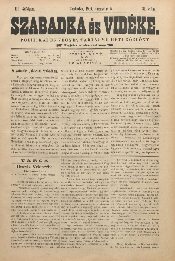 Szabadka és vidéke II, 8. évf. 1990. augusztus 5. 31. sz.