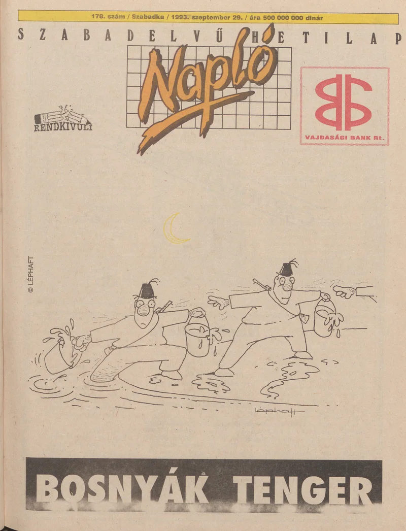 Napló - Szabadelvű hetilap, 4. évf. 1993. szeptember 29. 178. sz.