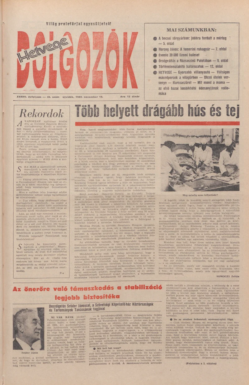 Dolgozók, 37. évf. 1983. november 10. 45. sz.