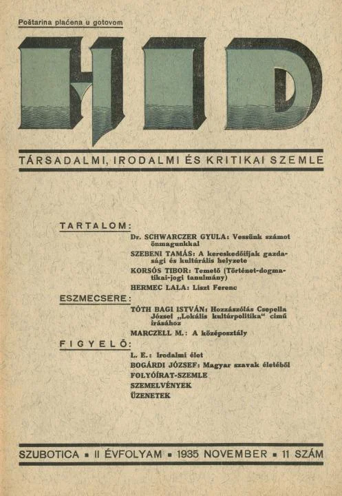 Híd, 2. évf. 1935. november. 11. sz. 1–24. oldal