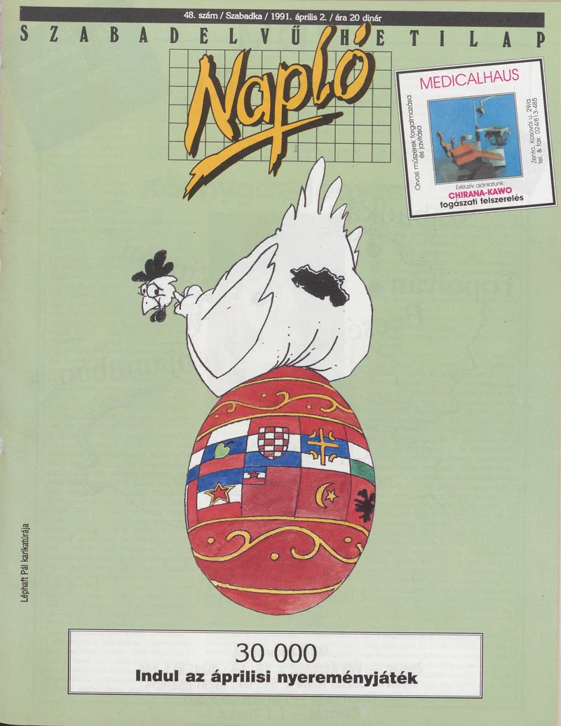 Napló - Szabadelvű hetilap, 2. évf. 1991. április 2. 48. sz.