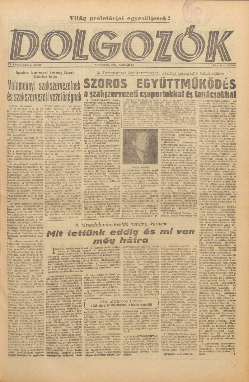 Dolgozók, 10. évf. 1956. január 24. 5. sz.