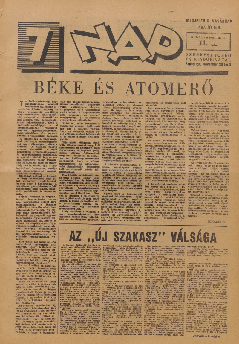 7 Nap, 10. évf. 1955. március 13. 11. sz. 1–16. oldal