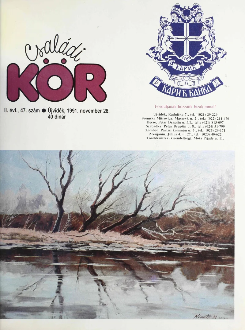 Családi Kör, 2. évf. 1991. november 28. 47. sz.