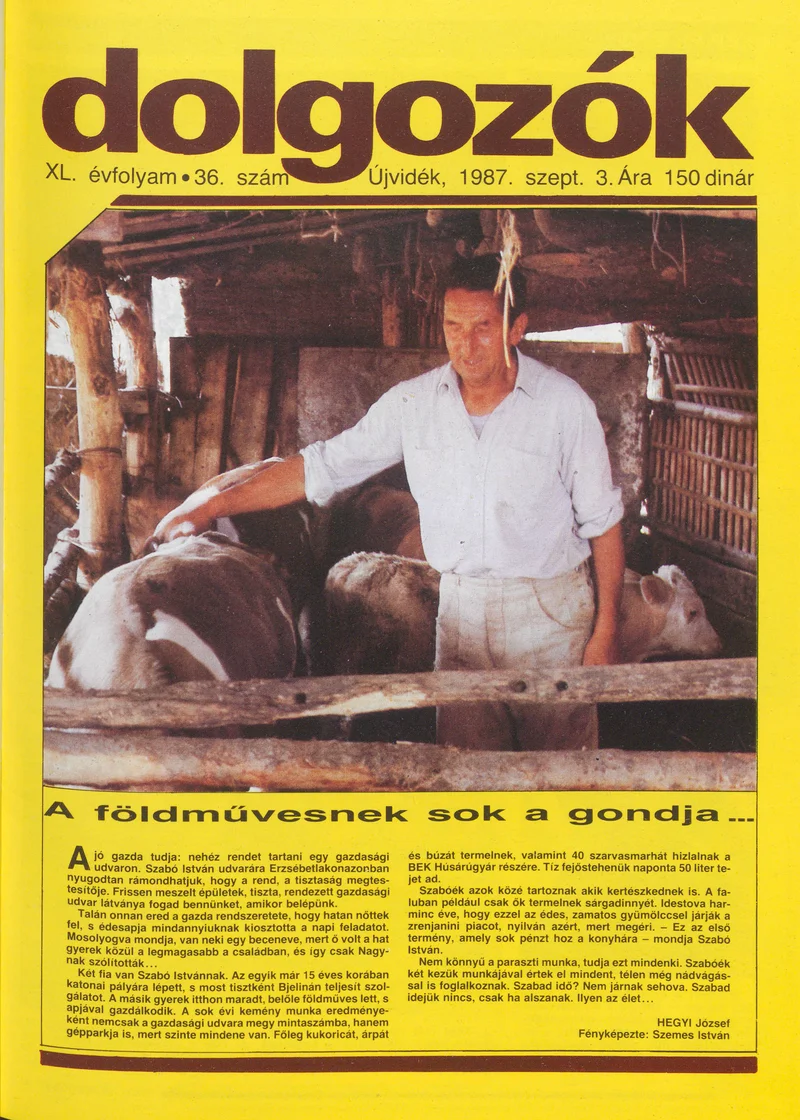 Dolgozók, 41. évf. 1987. szeptember 3. 36. sz.