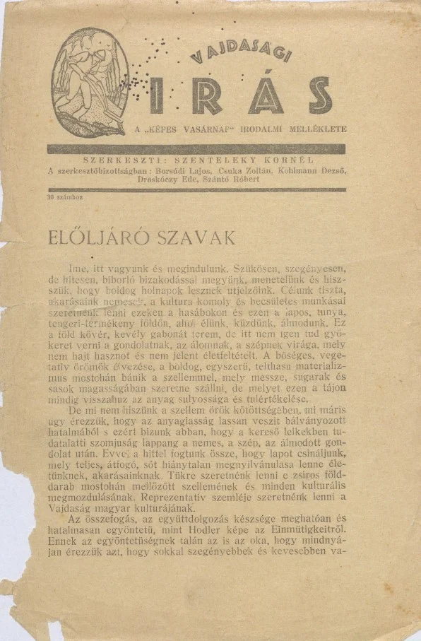 Vajdasági Írás, 1. évf. 1928. szeptember 23. 30. sz.