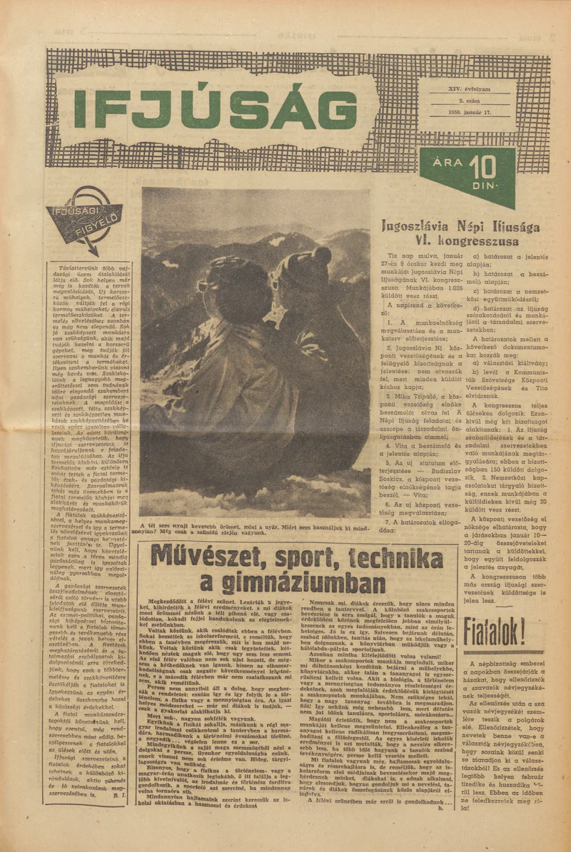 Ifjúság, 14. évf. 1958. január 17. 3. sz.