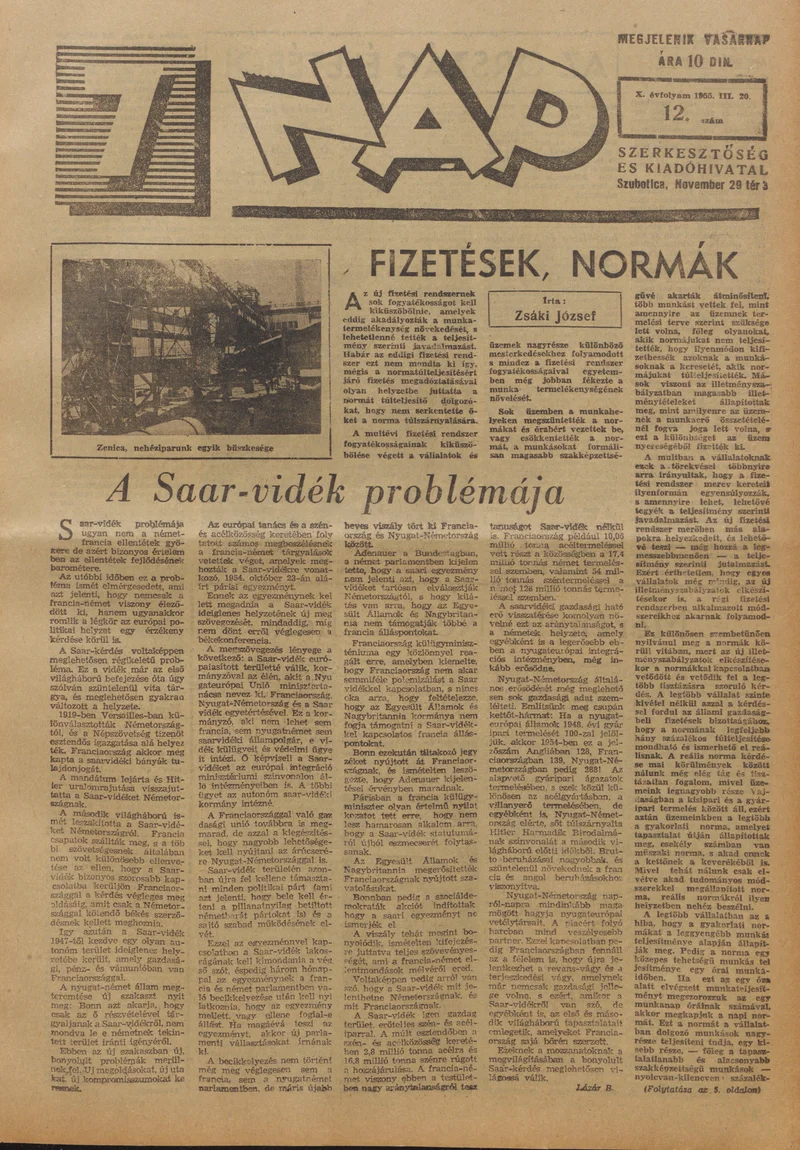 7 Nap, 10. évf. 1955. március 20. 12. sz. 1–12. oldal