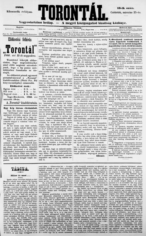 Torontál, 9. évf. 1880. március 25. 13. sz.