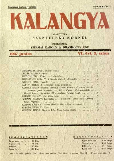 Kalangya, 6. évf. 1937. június. 3. sz. 97–144. oldal