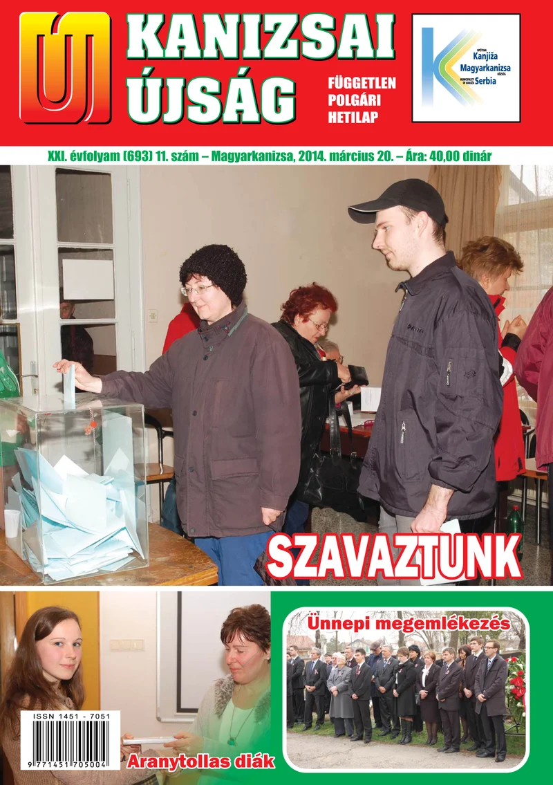 Új Kanizsai Újság, 21. évf. 2014. március 20. 11. sz.