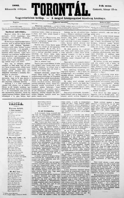 Torontál, 9. évf. 1880. február 12. 7. sz.